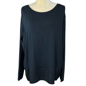 Tahari Women Black Long Sleeve top Size L